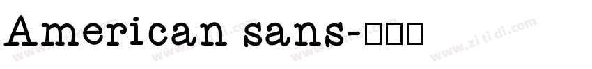 American sans字体转换